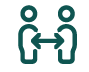 Stick figures separated by arrow