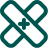 Bandage icon on a black background
